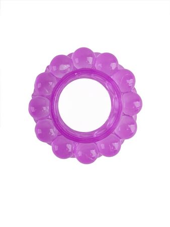 Лиловое эрекционное кольцо с 2 рядами стимулирующих шариков